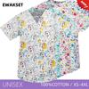 Medical Scrub Tops Women Men 100%Cotton Nurse Doctor Working Uniforms Cartoon Printed