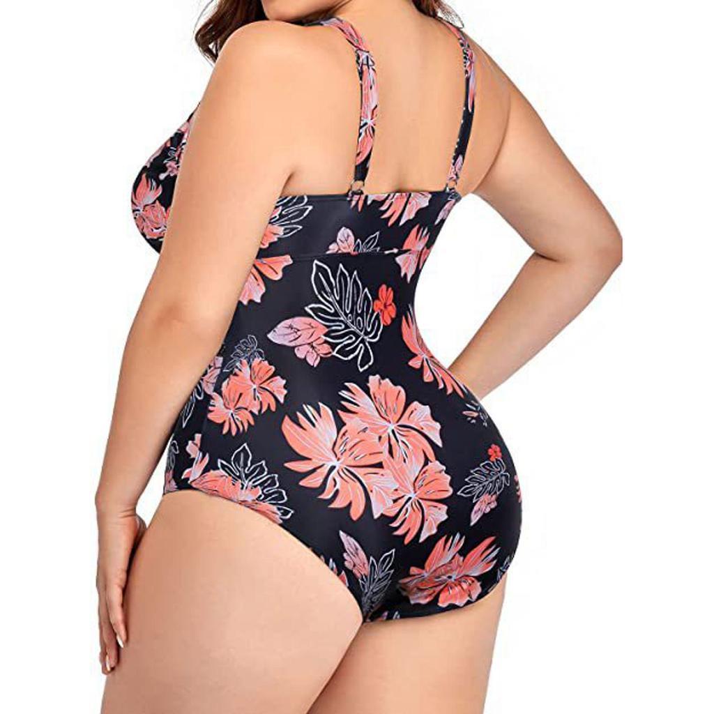 Swimsuit One Piece Large Size Swimwear Women Beachwear Printed Summer Bathing Suit Female 5XL