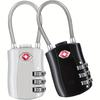 TSA  Luggage Combination Locks Alloy Body Combination Padlock for Travel Bag Suit Case Lockers Gym Bike Locks 1/2 Packs