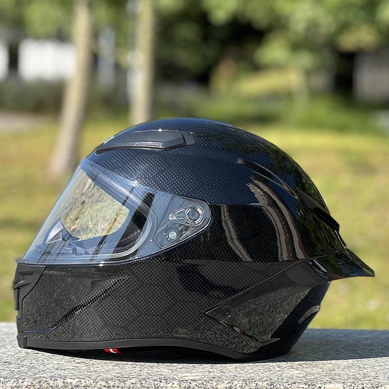Мужской и женский гоночный шлем-фулфейс для мотоцикла Casco Capacete Новое поступление Черный змеиный шлем с большим спойлером