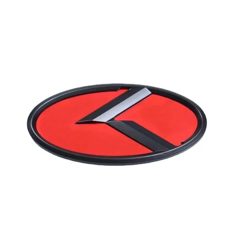 TTPT4 1pcs x 3D ABS K Logo Car Front Hood Rear Trunk Logo Emblem Badge Stickers for Kia Sportage Sorento Optima Forte Rio Stinger K5