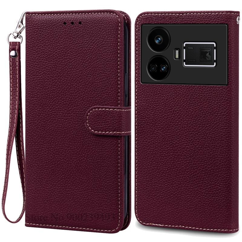 Для Realme GT5 чехол-кошелек кожаный флип-чехол для Realme GT5 чехол противоударный защитный чехол для Realme GT5 Fundas