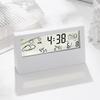 Transparent Alarm Clock with Adjustable Night Light - LCD Weather Display and Smart Calendar Feature with Sunrise Theme Design