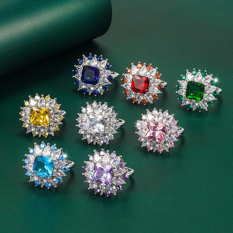 Sace Gems Классическое кольцо из медного сплава с цирконом, женские ювелирные изделия, свадебный подарок для вечеринки