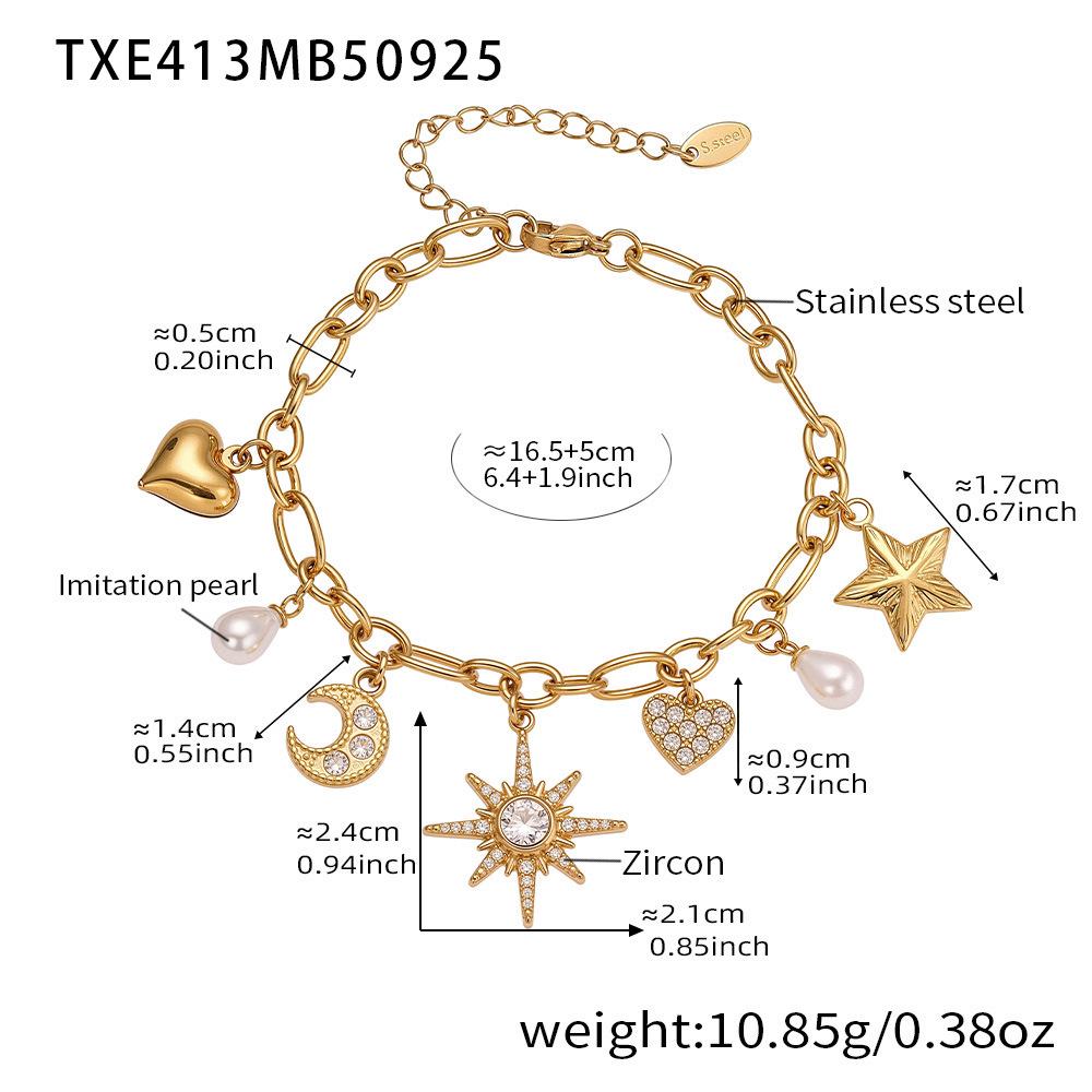 Набор ожерелья и браслета «Oumaijia Zircon Star & Pearl DIY»