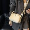 Summer Fashion Women's Small Bag, New Lychee Pattern Pillow Bag, Simple and Versatile Single Shoulder Crossbody Mobile Phone Bag