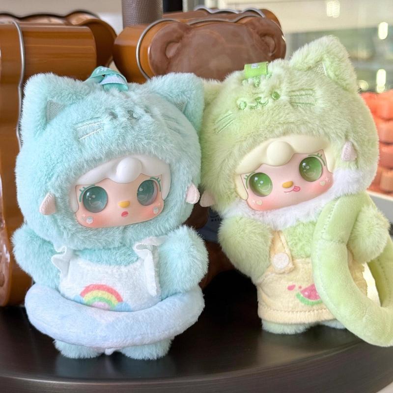 Yooki Котенок Летняя Вечеринка Серия Плюшевая Кукла Слепая Коробка Милая Игрушка Сумка Подвеска Украшение Сюрприз Подарок на День Рождения