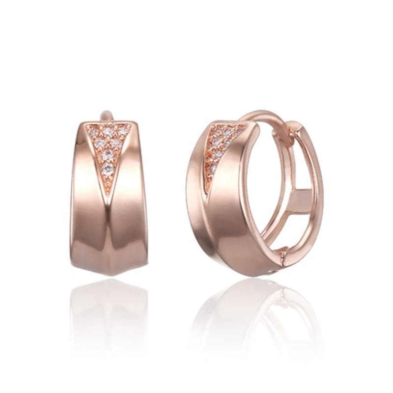 GEIGER Jewelry Серьги-гвоздики с треугольным камнем 14K GF GIGFEE003