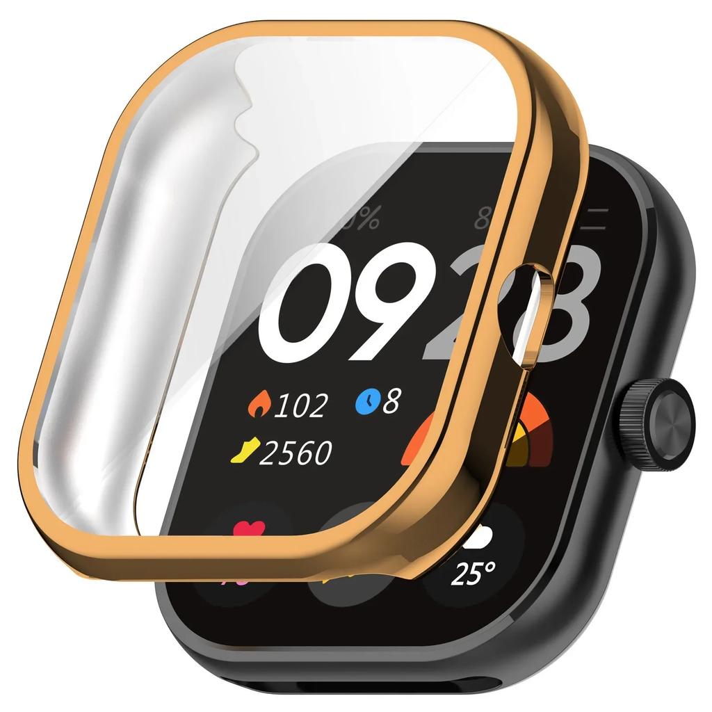 Защитный чехол для Xiaomi Redmi Watch 4, мягкий ТПУ протектор экрана, полный защитный корпус-бампер с покрытием для Redmi Watch 4, аксессуары