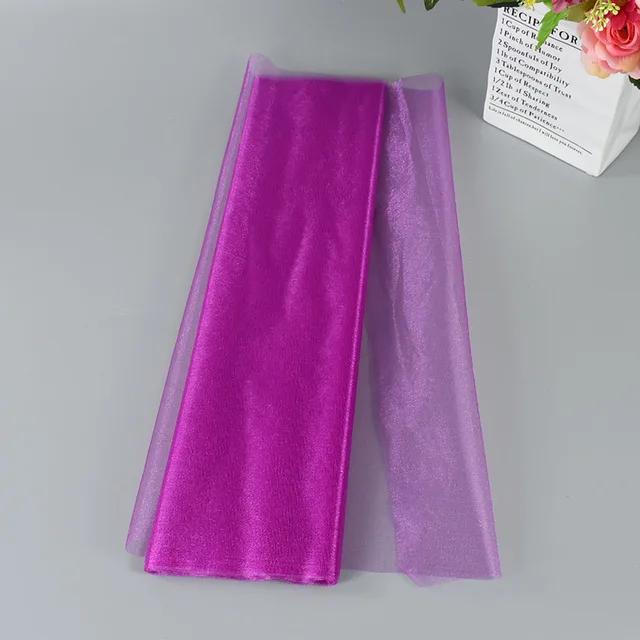 New 5/10m Wedding Decoration Tulle Roll Crystal Organza Sheer Fabric For Birthday Party Backdrop Wedding Chair Sashes Decor Yarn