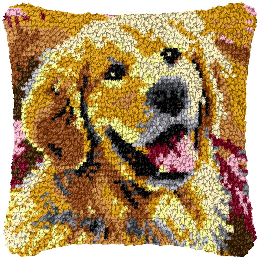 Wolf Dog Series Latch Hook Kits Animal myrna Pillowcase Knot Pillow Package Needlework Canvas Set DIY Embroidery Cushion Pillow