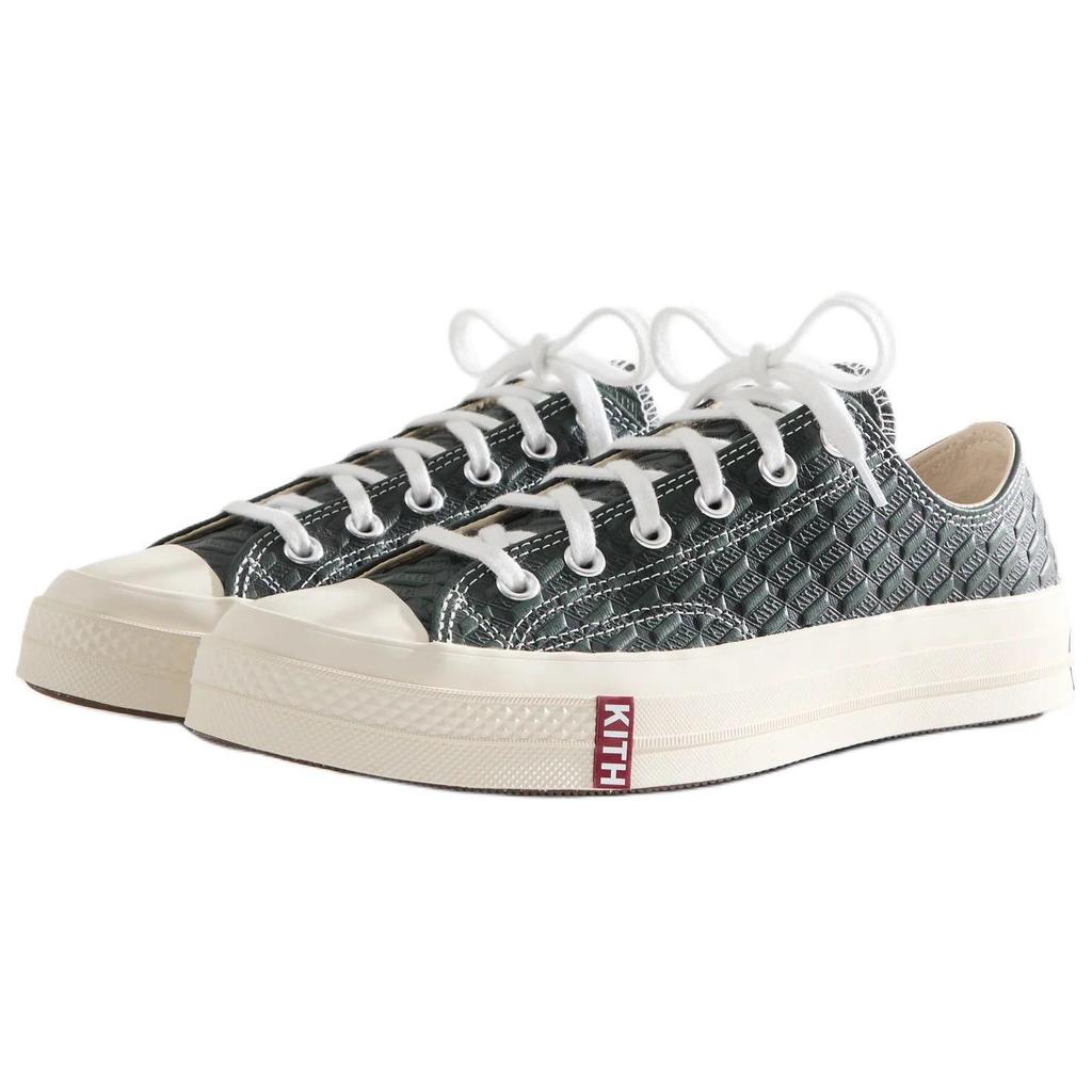Kith x Converse Chuck 70 Low Scarab Monogram Мужские кроссовки Зеленый Черный Эгрет-Деко A11439C