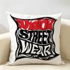 VVision SStreetWears Cushion Cover Natural Linen Organic Fabric DoubleSided Printing Room Sofa Decor Pillow Case