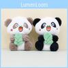 Adorable Panda Plush Toy Keychain Short Plush Material 4-inch Stuffed Animal