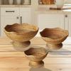 Handmade Rattan Fruit Basket Pantry Organizer Home Living Room Basket Rattan Bread Bowl for Countertop Party Dining Room Makeup