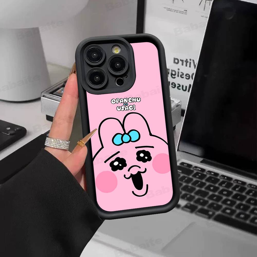Cartoon O-Opanchu Usagi Phone Case For IPhone 17 16 15 14 13 12 11 Pro Max Plus Silicone Shockproof Case
