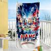 Rainbow Soccer Adventure Customize Your Name Beach Towel High Absorbency & Quick-Dry Suitable for Sports Travel Swimming Yoga Bathroom Beach And Pool