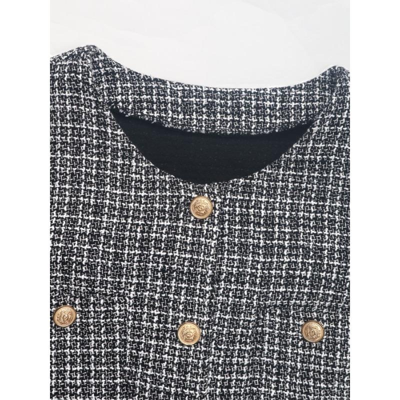 Осенне-зимняя женская куртка Little Fragrance клетчатый кардиган