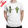 Funny Cactus Stickem Up Gun TShirts Men Crewneck Cotton T Shirt Short Sleeve Tees Summer Oneck Male Unisex  Printed Tshirt