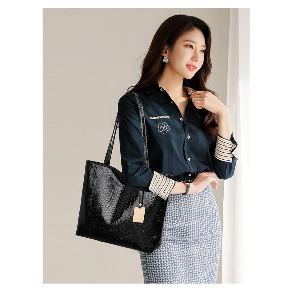 Женская ретро-сумка - Сумка кроссбоди/на плечо большой вместимости, Элегантная декоративная сумка с металлическими элементами, Женский кошелек, Ретро-кошелек, Рабочая сумка