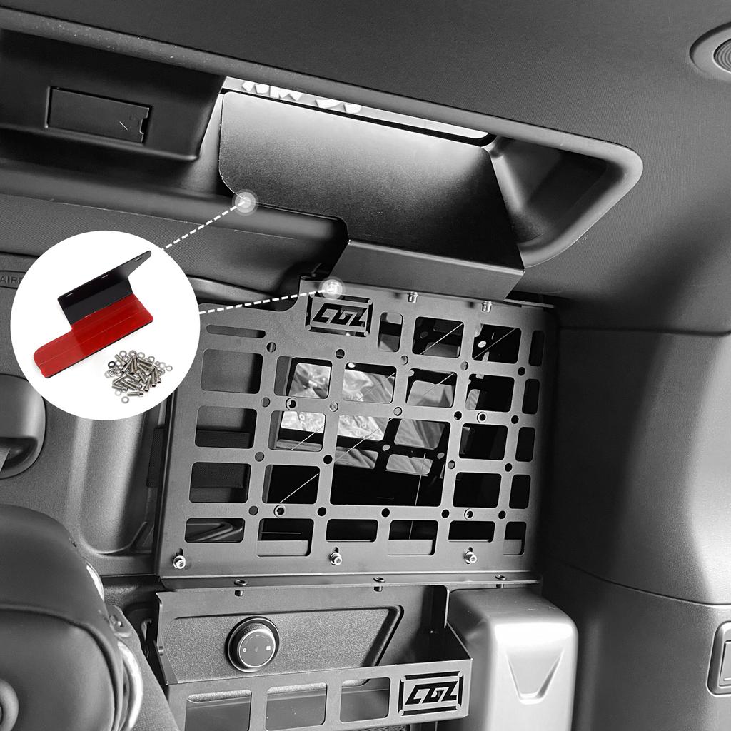 For Land Rover Defender 110 2020-2025 Side Window Storage Panel Rear Trunk Molle Panel Luggage Carrier Rack Trunk Organizer JWW3