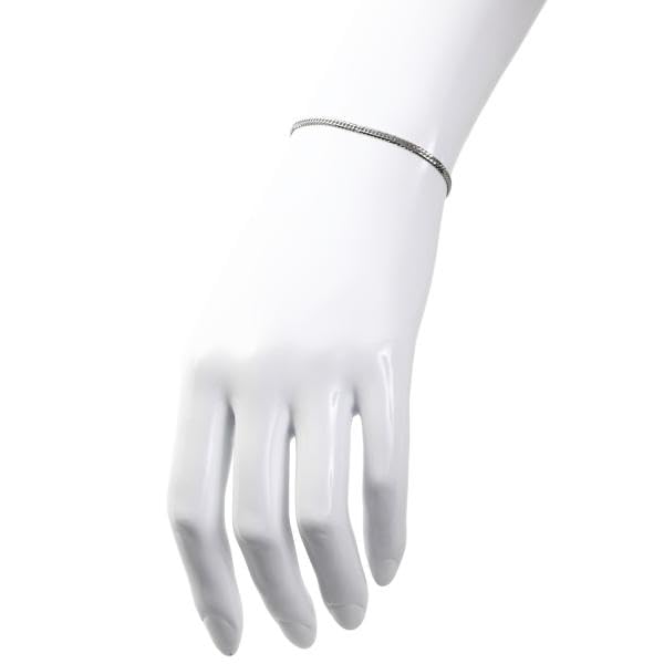 Goods Platinum Kihei with Mint Bureau certification mark for men and chain [Happy Shop] Bracelet, 6-sided double, 4g, 18cm, stamp, women,