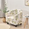 Flowers Printed Club Chair Slipcovers Stretch Spandex Chair Covers Tub Armchair Sofa Cover Single Sofa Cover for Living Room