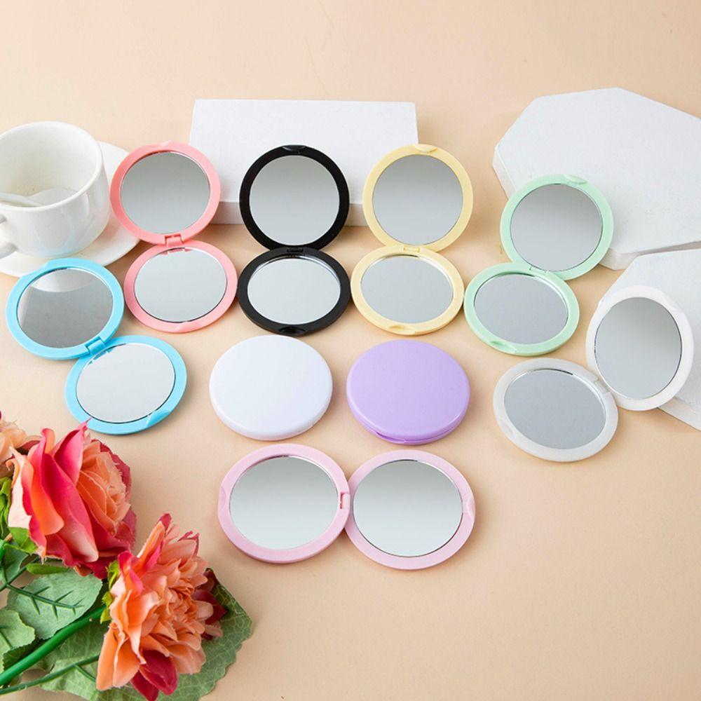 Маленькое откидное маленькое круглое зеркало Двустороннее круглое зеркало для макияжа Мини складное зеркало Домашний декор