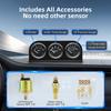 52mm Triple gauge 3 in 1 Volt Meter + 100-250℉ water Temp Gauge+0-100psi Oil Pressure Gauge & Oil Temperature Gauge With Sensor