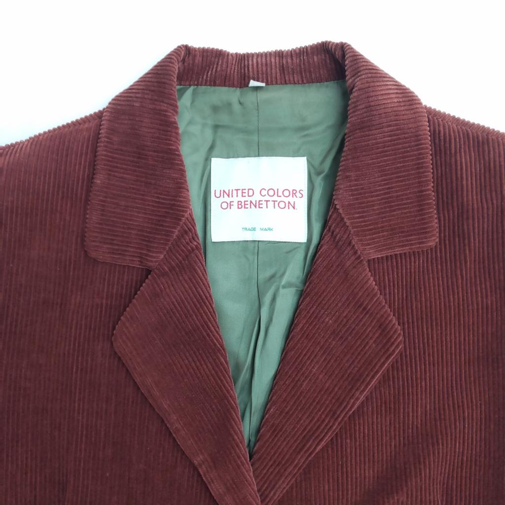 UNITED COLORS OF BENETTON Вельветовый приталенный пиджак [46/Женский XL/Коричневый](ИСПОЛЬЗОВАЛ)