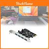 Карта расширения Pcie Usb30 с четырьмя портами для передачи данных на настольный компьютер