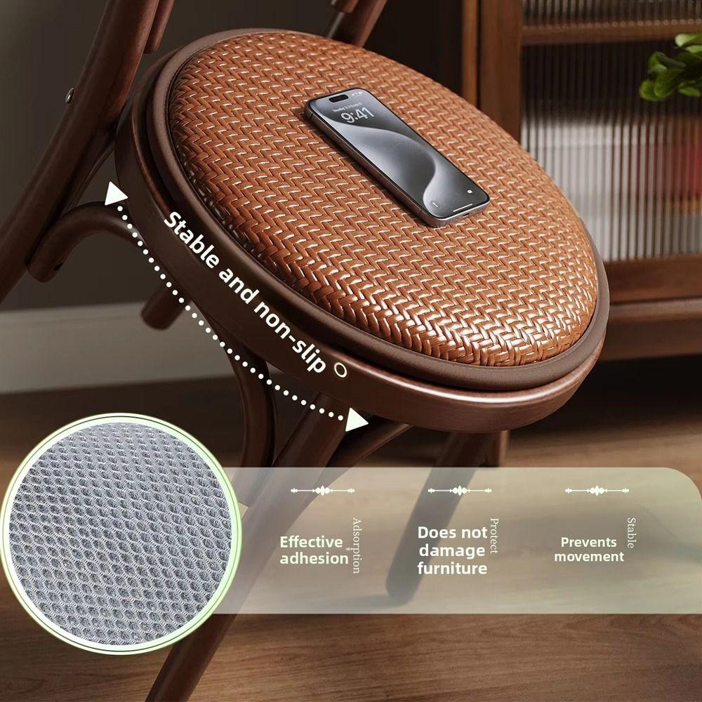 Non-slip Tatami Floor Cushion Woven Texture Seat Pad Durable Round Floor Cushion Living Room