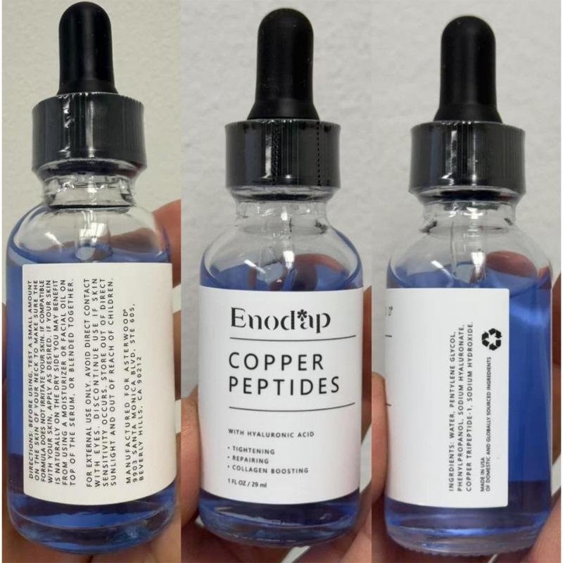 Organic Hyaluronic Acid Collagen Face Serum with Copper Peptide for Tightening and Plumping