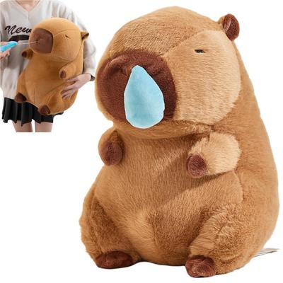 Плюшевая игрушка Капибара REDICE с насморком [Новый материал 2025] Мягкая, приятная для кожи, 22 см 33 см 45 см, Пушистая, Милая, Успокаивающая Капибара для Декора Интерьера