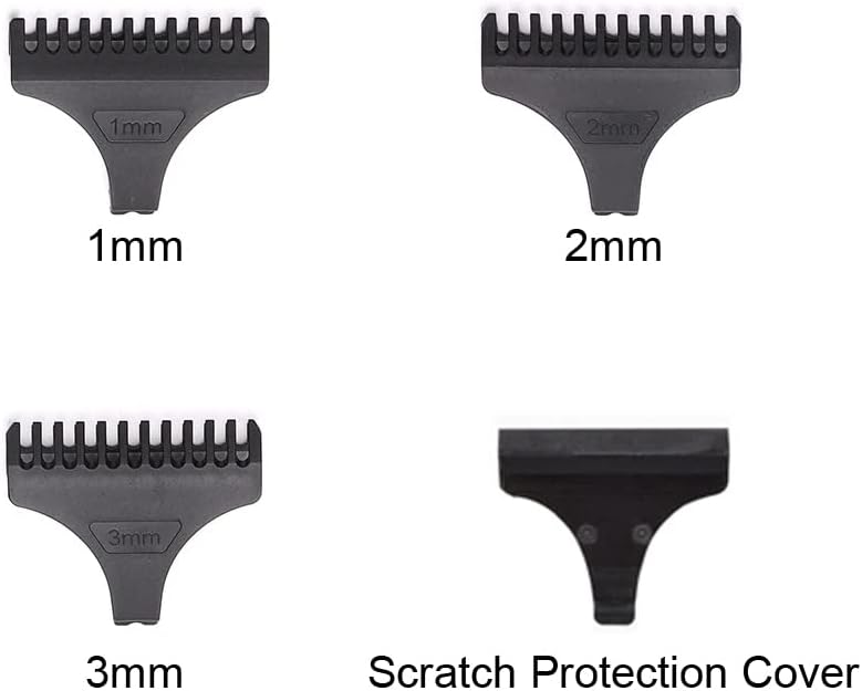 8 Pack Hair Clipper Limit Comb Guide 1MM 2MM 3MM Guides Set with Protection Guard Cover for Vintage T9 Height 31mm 32mm T-Blade Electric Trimmer