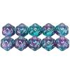 20-гранные разноцветные многогранные игральные кости D20, удивительные блестящие игральные кости для ролевых игр, DND, обучение математике, настольные игры