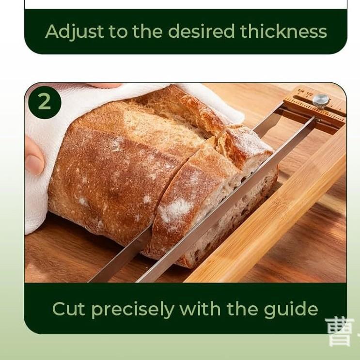 Wooden Bread Bow Knife, Serrated Sourdough Bread Slicer, Ergonomic Handheld Wooden Cutting Tool for Homemade Bread Baking & Kitchen Use