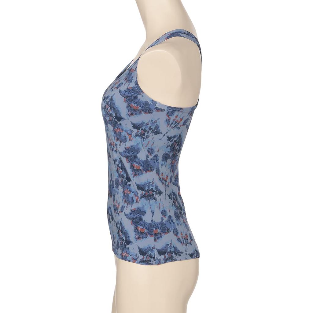 Atsugi Clear Beauty Active Sports Yoga Cupped Tank Top with Botanical Nuance 47047RS Bra, Wear, Pattern, Moisture-Wicking, Quick-Drying, Women's,