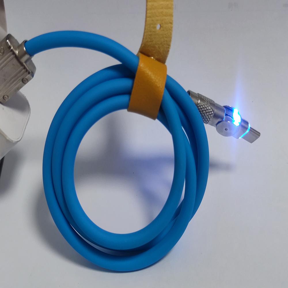 Кабель для сверхбыстрой зарядки и передачи данных Type-C из цинкового сплава мощностью 120 Вт с вращением на 180°, 6 А