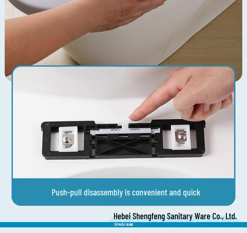 Утолщенная универсальная крышка для унитаза с замедленным закрыванием U/V-образной формы