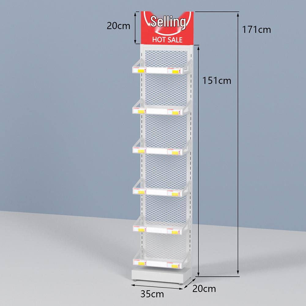 Compact Snack & Gum Display Rack with Multi-Layer Hooks for Supermarkets