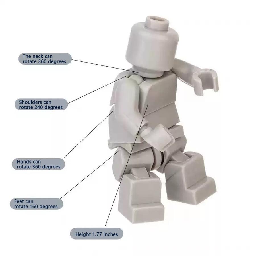 1 шт. многосоставной подвижный строительный блок MiniFigure Moc детские кирпичи кукла подарочная игрушка мини коллекционная игрушка красочная 1,77 дюйма