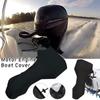 420D Boat Full Outboard Engine Cover Motor Engine Boat Cover Yacht Half Outboard UV Black Oxford Waterproof Protector Cover