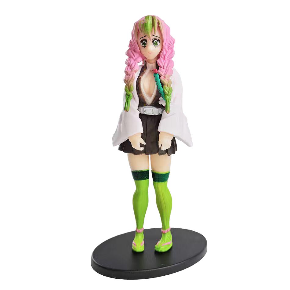 Аниме Фигурка Истребитель Демонов - Камадо Тандзиро с Агацума Дзэницу и Нэдзуко ПВХ Модель Игрушки Kimetsu No Yaiba Воины