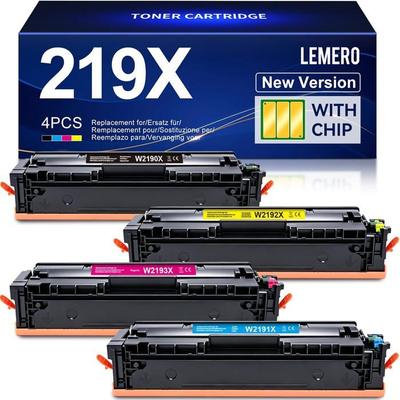 Pack De Toners - UNDERSCORE - 219X - Compatible HP Color LaserJet Pro 3302/3202 - 4 Couleurs, Puce Intégrée - Noir 3200p/Color 2500p