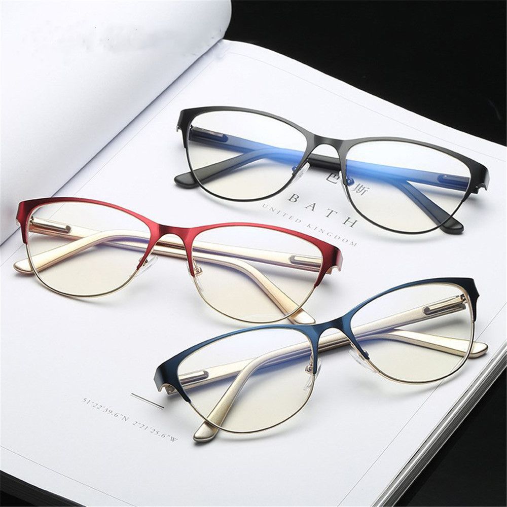 Retro Half Frame Reading Glasses Presbyopic Eyeglasses Hyperopia Glasses Optical Eyewear