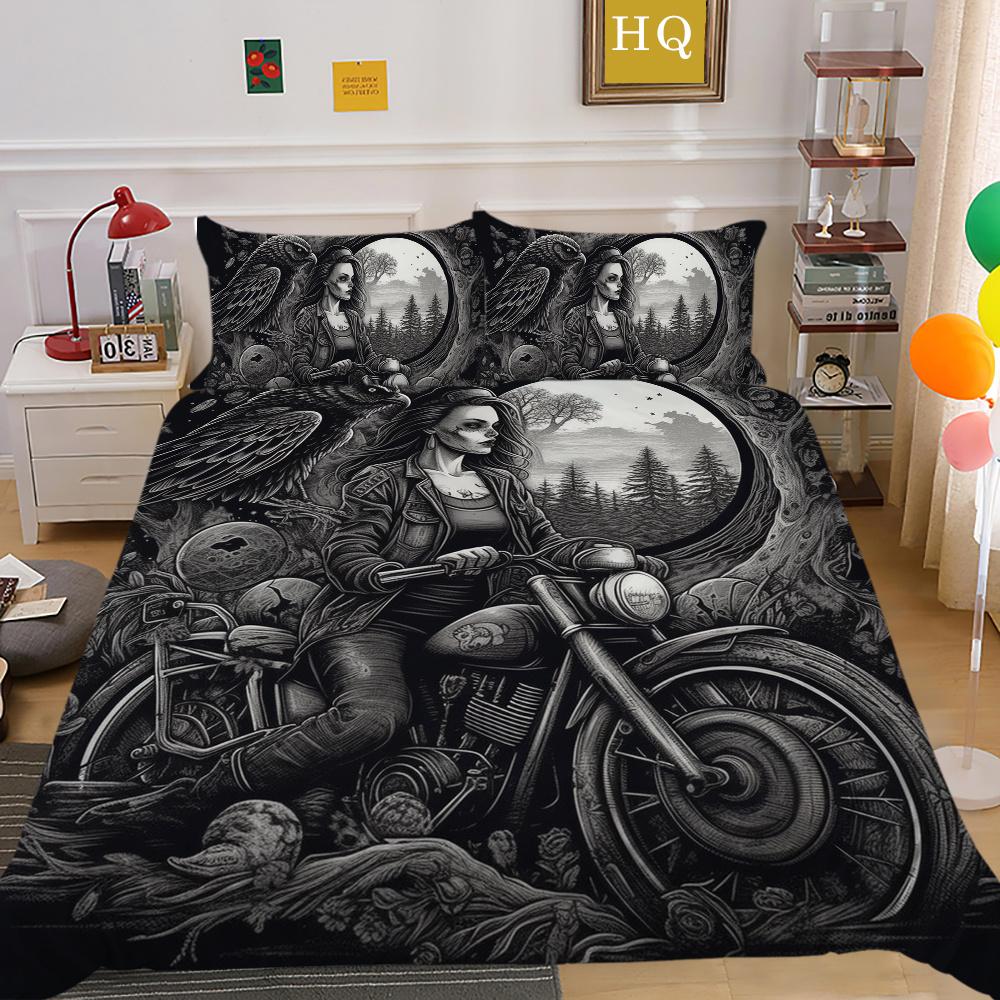 3D Красота Череп Печати Постельная Одежда Твин Размер Полиэстер Покрывала Подростковый Дизайн Модный Домашний Текстиль