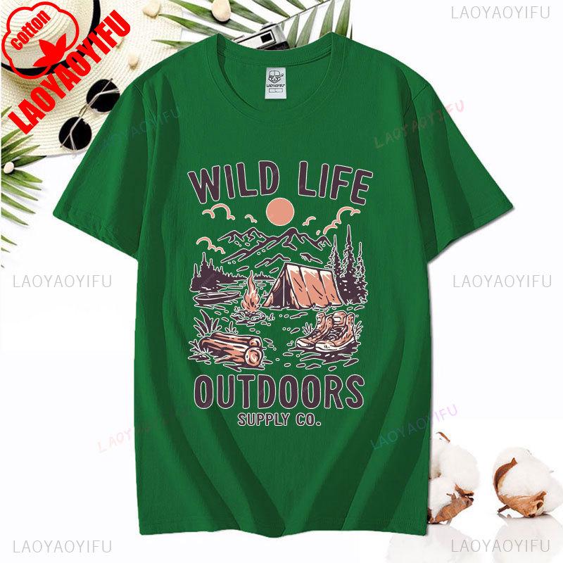 Love Camping I Hate People Vintage Funny TShirt Unisex Tees Camping Hiking Short Sleeve Tops Camper Gift Cotton ONeck TShirt
