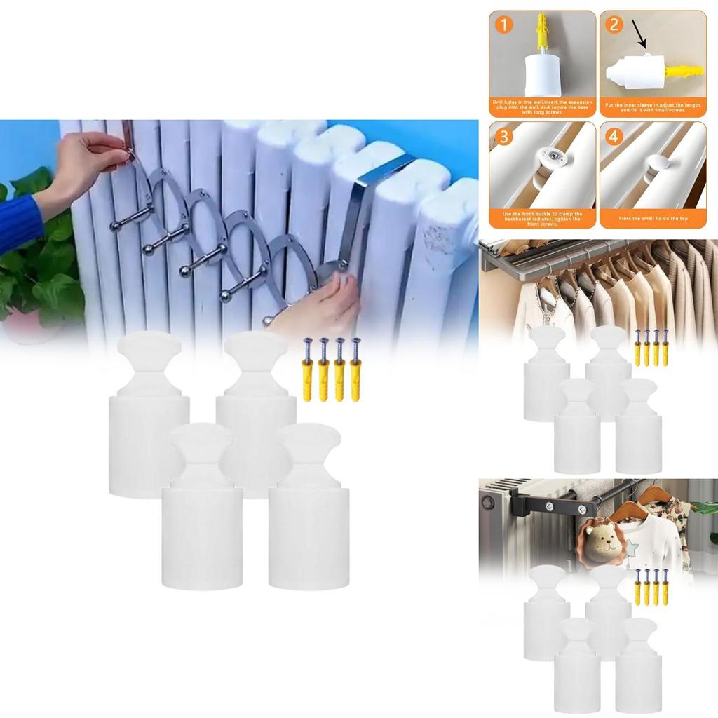 Универсальные крючки-кронштейны для радиатора в ванной с винтами для аксессуаров для крепления маленькой корзины