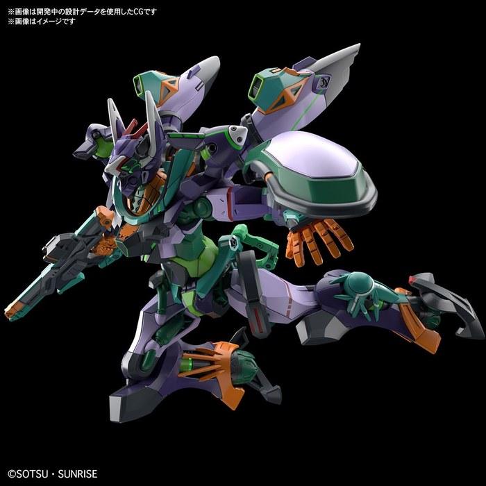 BANDAI SPIRITS HG Mobile Suit Gundam GQuuuuuuX GFreD Color-Coded Plastic Model Kit, Multicolor, 1/144 Scale